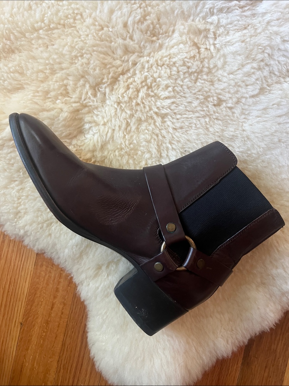 Frye Women's Dara Harness Leather Chelsea Boot Sz 9 - Picture 6 of 10